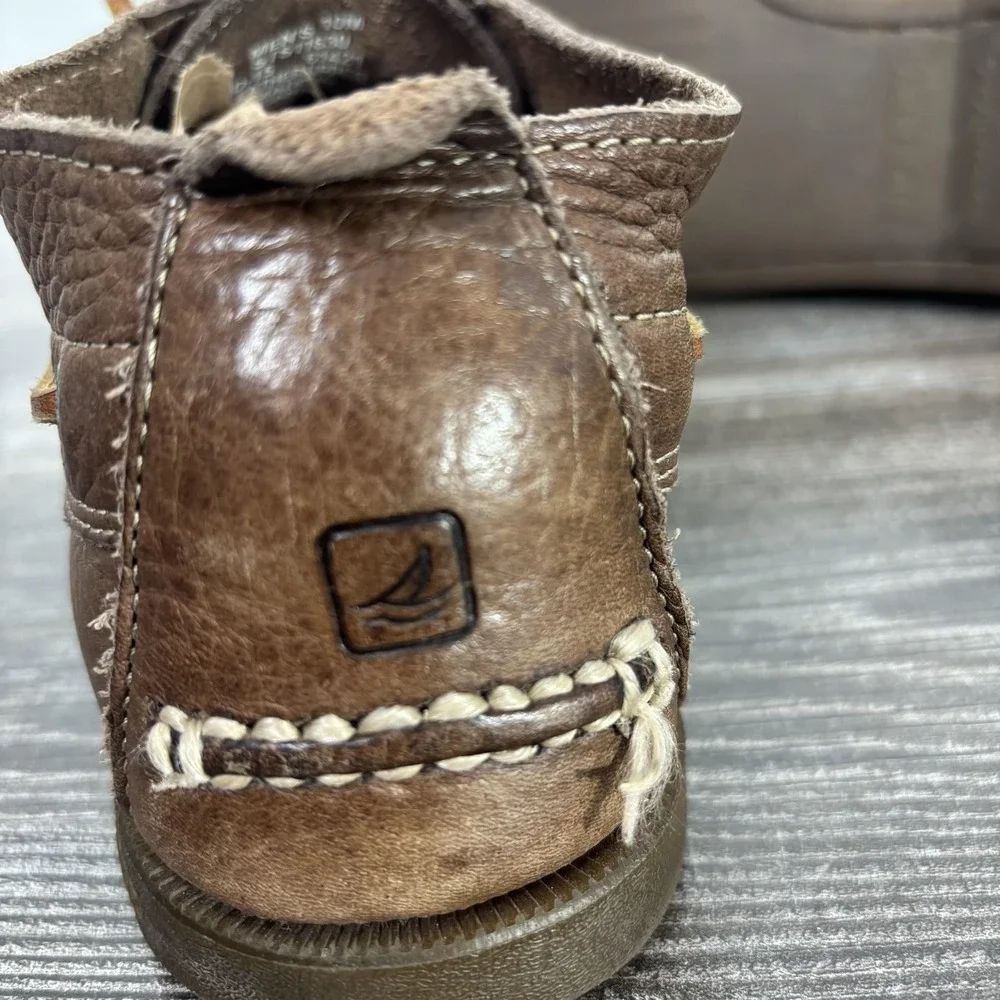 Sperry Top-Sider Boat Shoes Mens Size 10 Brown Leather Casual Nautical STS11630